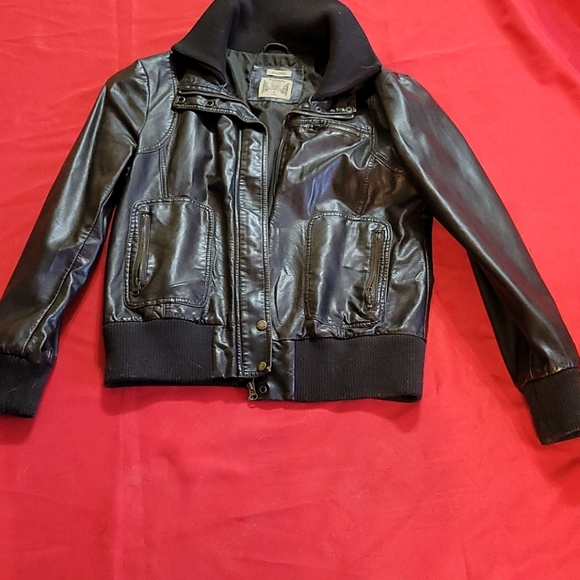 Ruff Hewn Jackets & Blazers - Ruff Hewn Faux Leather Jacket